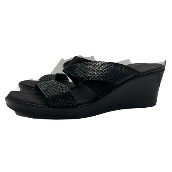 Italian Shoemakers Shoes - italian shoemakers wedge sandals 9 Black